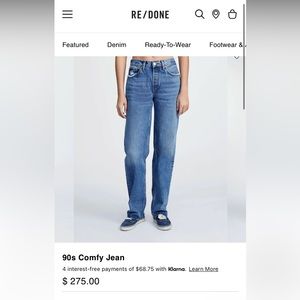 RE/DONE ORIGINAL JEANS